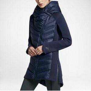 Woman’sNike Tech Fleece Aeroloft 800 Down Fill Puffer Jacket Parka Size S Black